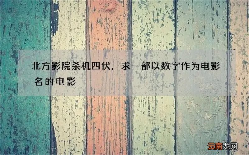 北方影院杀机四伏，求一部以数字作为电影名的电影