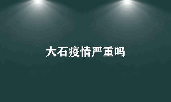 大石疫情严重吗