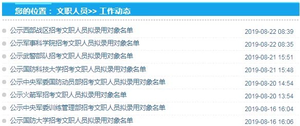 军事人才网2020年文职招聘