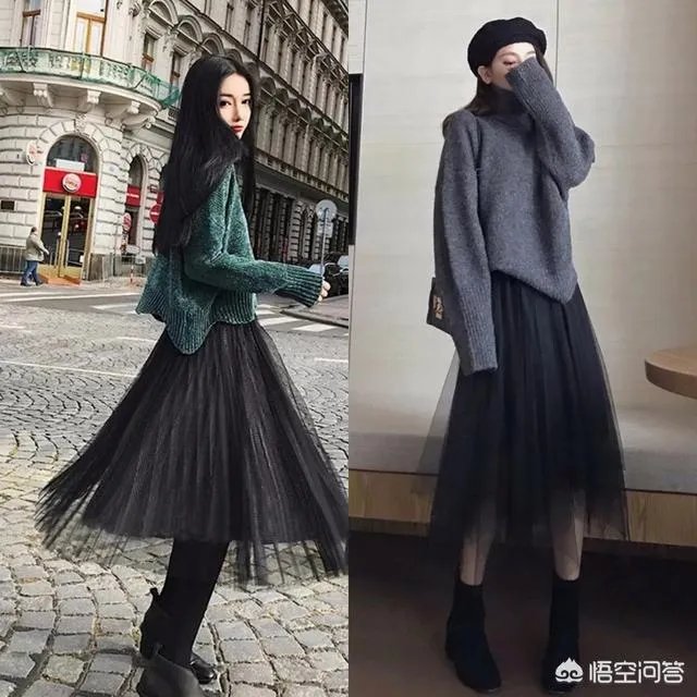 黑色纱裙怎么搭?