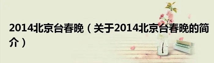 2014北京台春晚（关于2014北京台春晚的简介）