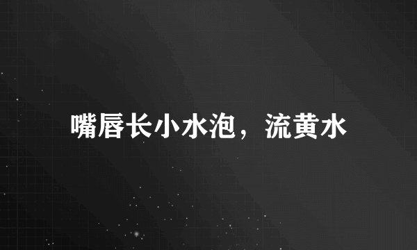 嘴唇长小水泡，流黄水