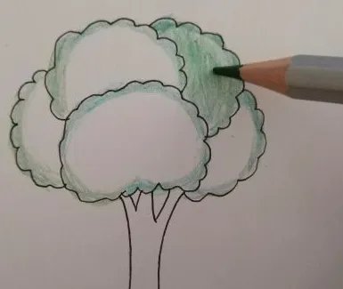 植树节画画简单又漂亮的画二年级 小学生二年级植树图画