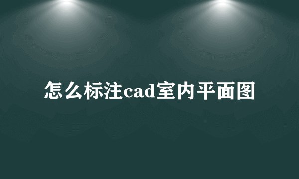 怎么标注cad室内平面图