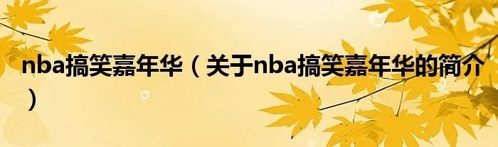 nba搞笑嘉年华（关于nba搞笑嘉年华的简介）