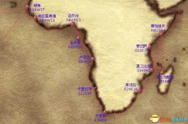 大航海时代4全地图 大航海时代4所有港口地图一览