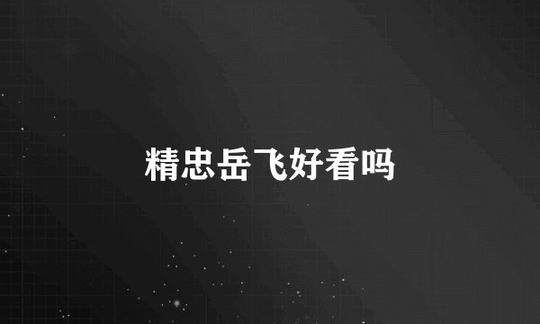 精忠岳飞好看吗