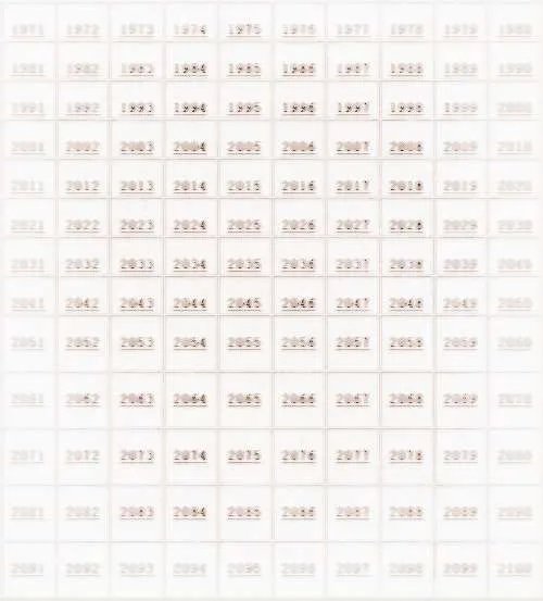 阴历阳历对照表