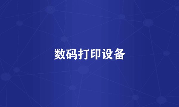 数码打印设备