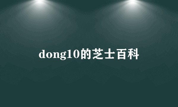dong10的芝士百科