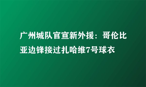 广州城队官宣新外援:哥伦比亚边锋接过扎哈维7号球衣