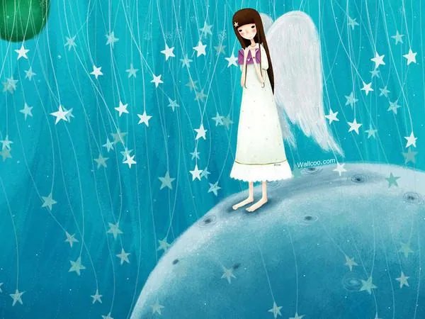 我想要卡通的碎花壁纸 希望是蓝色的小花粉色的背景