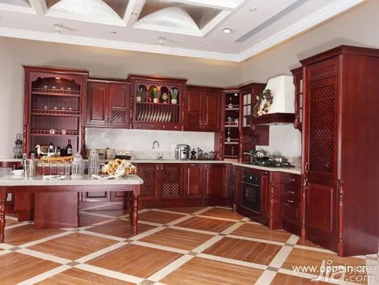 欧派橱柜效果图：18套欧式风格橱柜图片