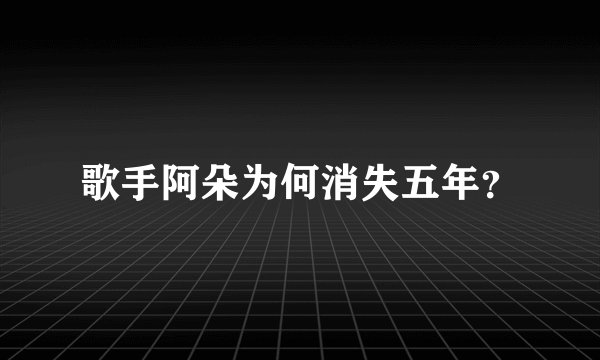 歌手阿朵为何消失五年？