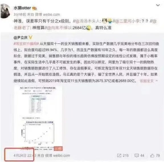 双11数据过于完美网友质疑造假 天猫：造谣要负责任