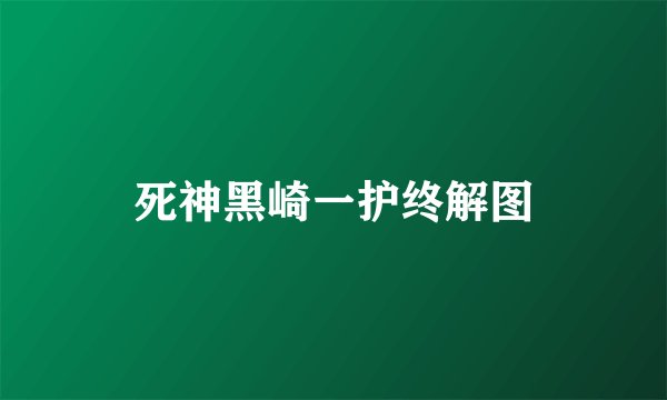 死神黑崎一护终解图