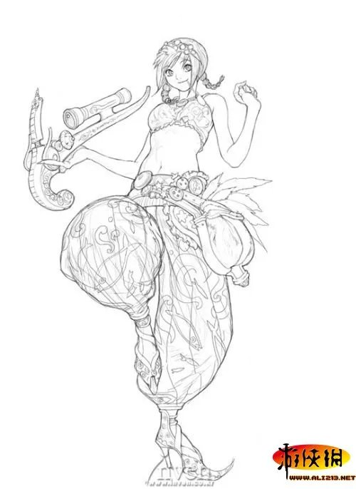 《创世纪战4》角色原画集曝光 颇具金亨泰风格