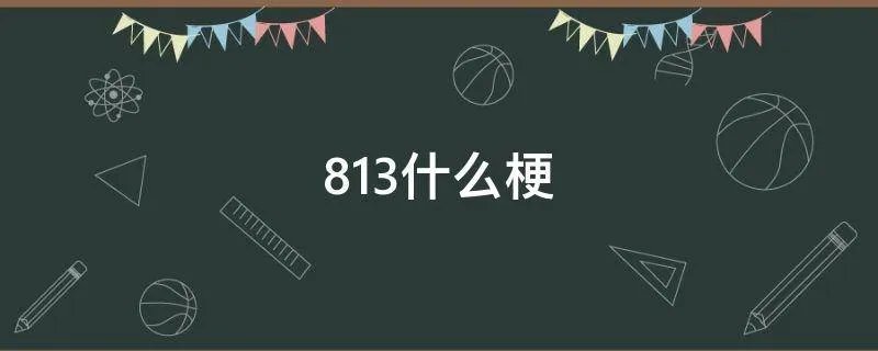 813什么梗