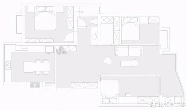 把电视请出家门，两房变三房！108㎡改造后，室内简约舒适