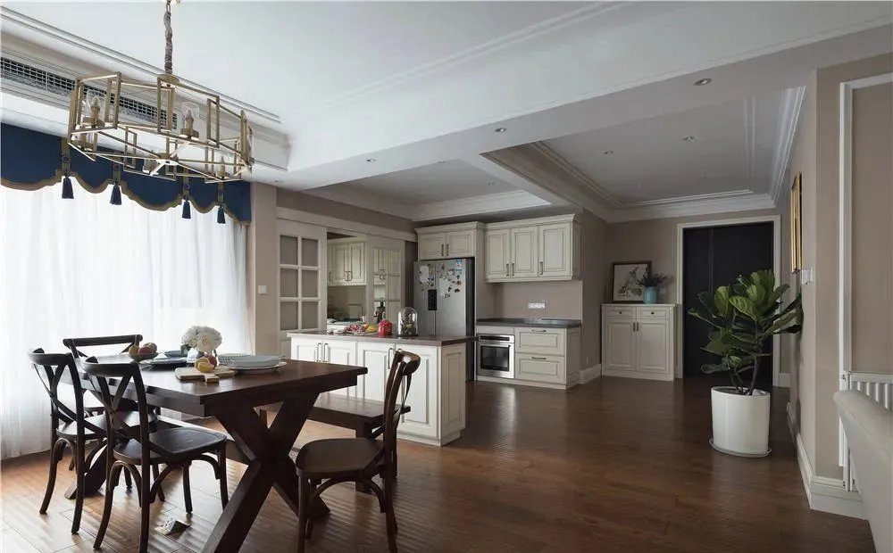 133㎡现代美式风，裸粉色彩搭配，清新淡雅很有格调！