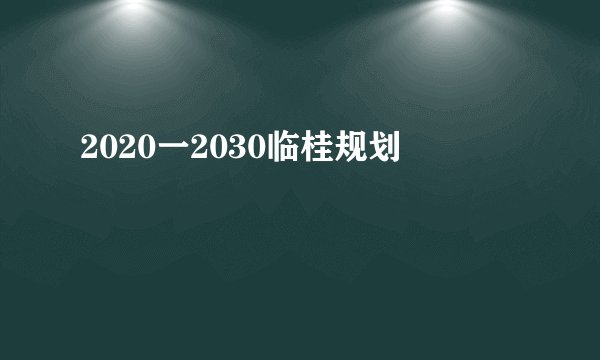 2020一2030临桂规划