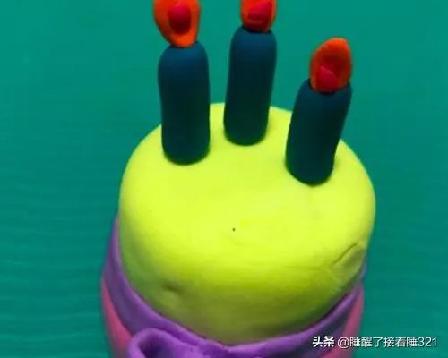 超轻粘土生日蛋糕教程？