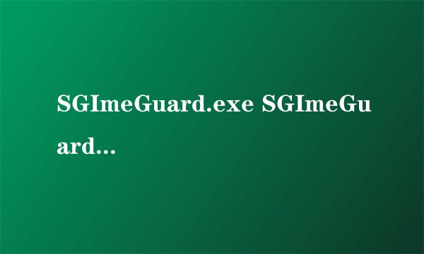 SGImeGuard.exe SGImeGuard.exe进程是什么 有什么用