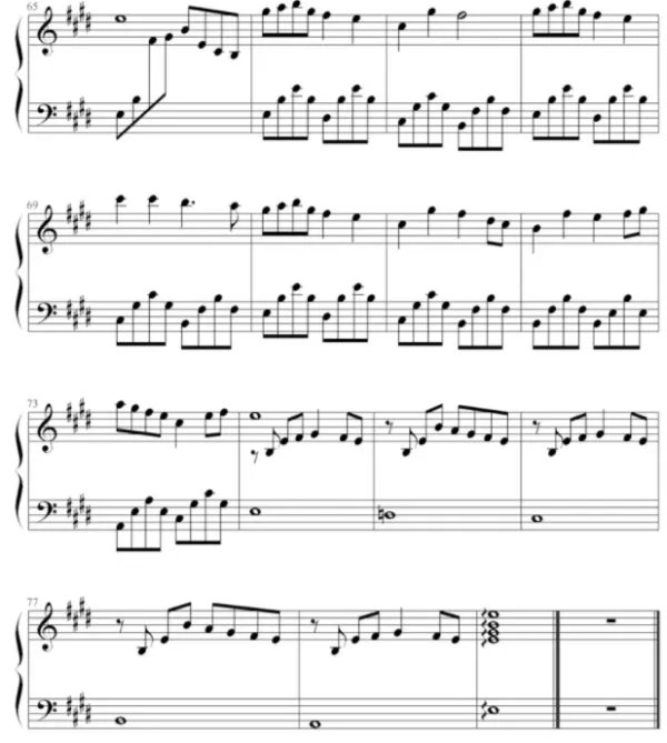 雪之梦c调完整谱