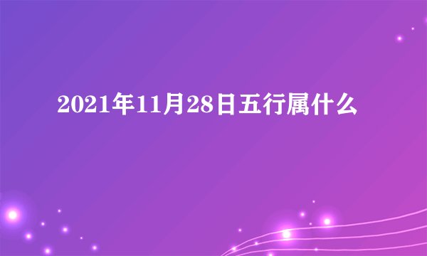 2021年11月28日五行属什么