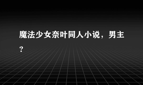 魔法少女奈叶同人小说，男主？