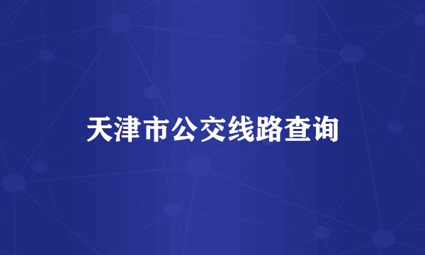 天津市公交线路查询
