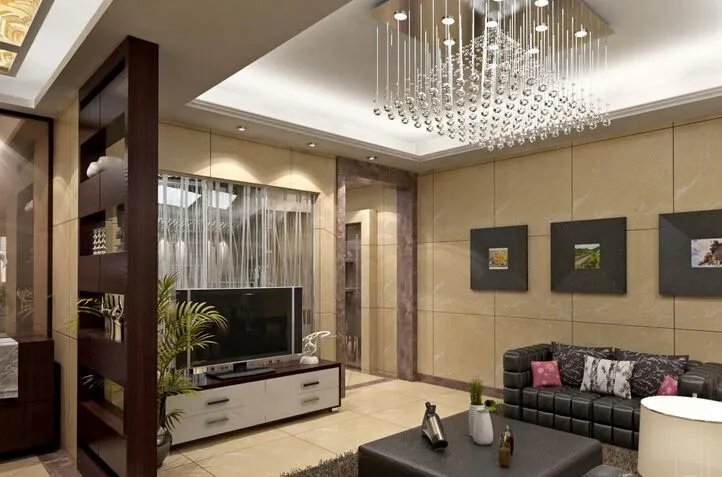 客厅水晶灯图片 水晶灯轻奢客厅装饰