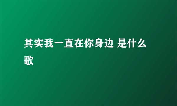 其实我一直在你身边 是什么歌