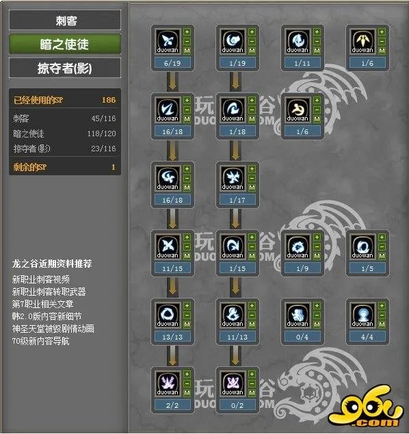 龙之谷刺客影加点怎么加，求图，在线等！