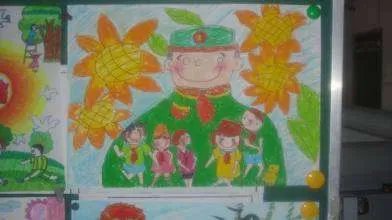 阳光下成长绘画作品