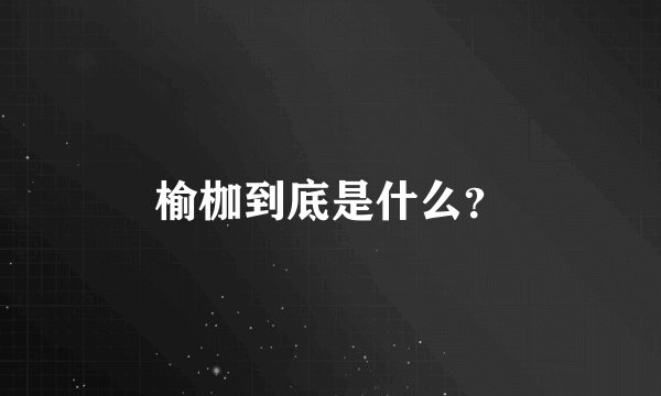 榆枷到底是什么？
