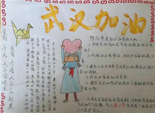 2020大学生抗击疫情绘画黑板报作品