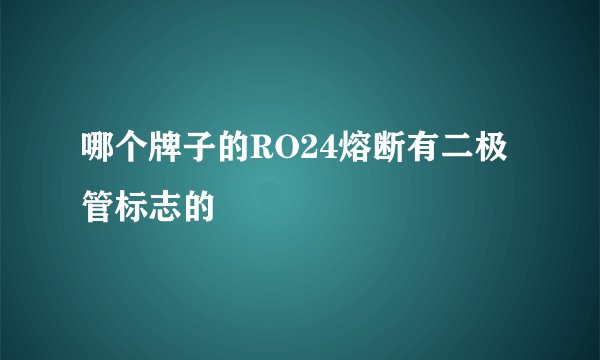 哪个牌子的RO24熔断有二极管标志的