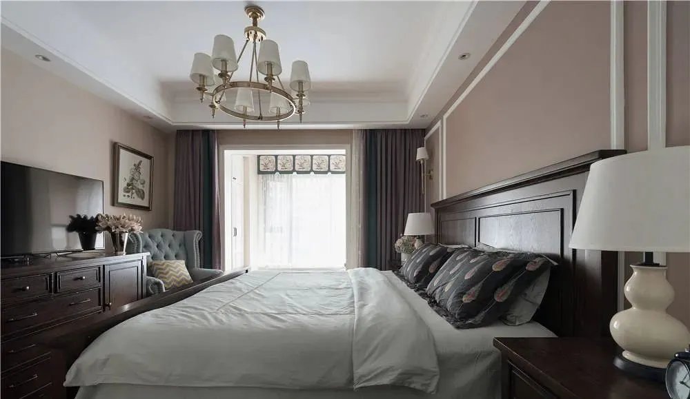 133㎡现代美式风，裸粉色彩搭配，清新淡雅很有格调！