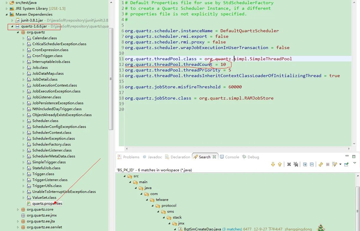 quartz配置的线程数作用