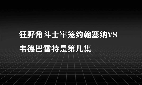 狂野角斗士牢笼约翰塞纳VS韦德巴雷特是第几集