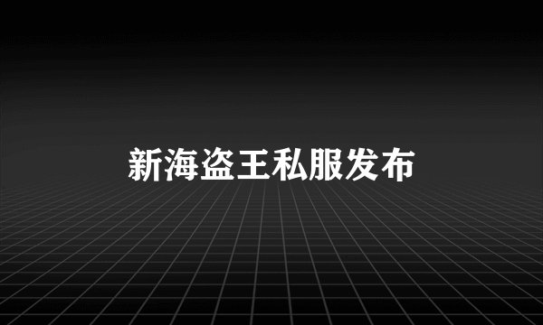 新海盗王私服发布