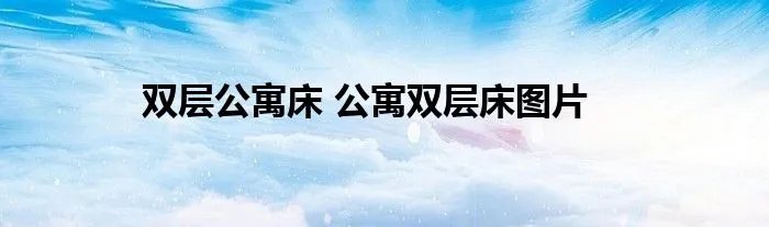 双层公寓床 公寓双层床图片