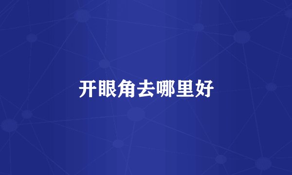 开眼角去哪里好