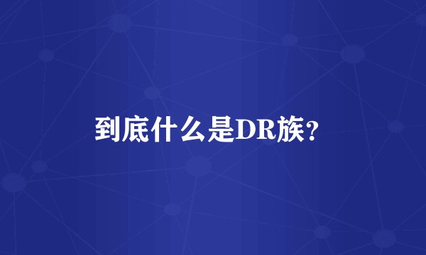 到底什么是DR族？