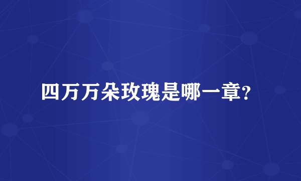 四万万朵玫瑰是哪一章？