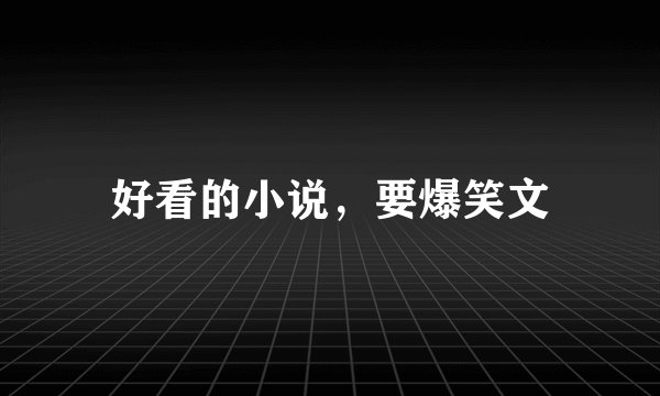 好看的小说，要爆笑文