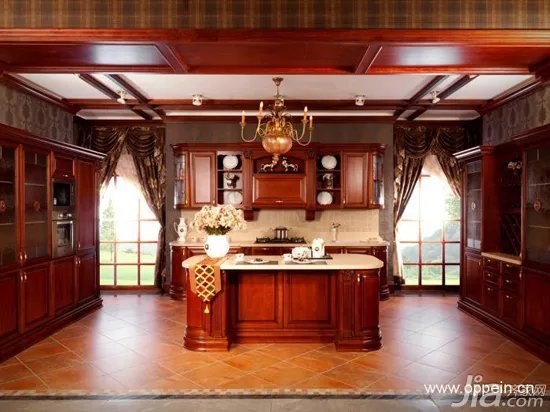 欧派橱柜效果图：18套欧式风格橱柜图片