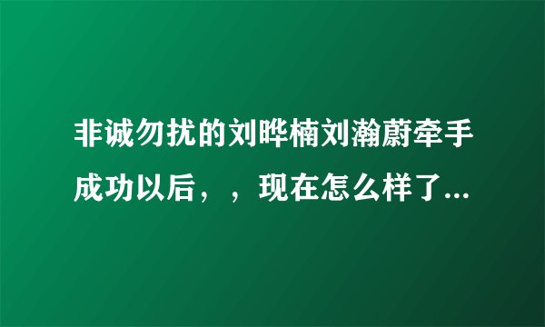 非诚勿扰的刘晔楠刘瀚蔚牵手成功以后，，现在怎么样了 ？分了还是在一起？