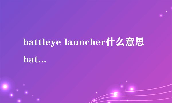 battleye launcher什么意思 battleye launcher修好方法